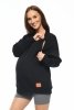 MijaCulture - 3 in 1 oversize maternity and nursing sweatshirt Miley M020 Black